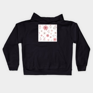 Pink Flowers Kids Hoodie